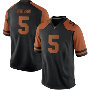 Black Bijan Robinson Men's Texas Longhorns Mens Football College Jersey - Game