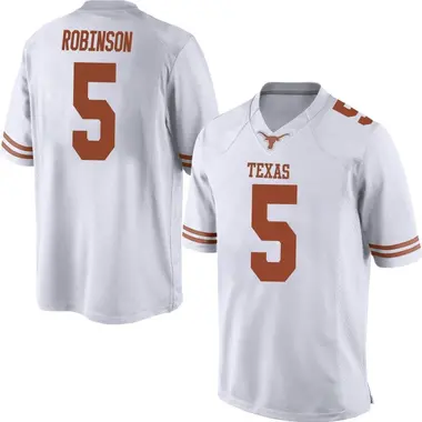 White Bijan Robinson Men's Texas Longhorns Mens Football College Jersey - Game